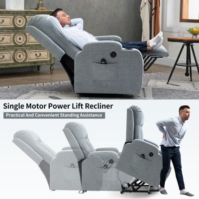 350lbs Power Lift Recliner with Massage & Heating