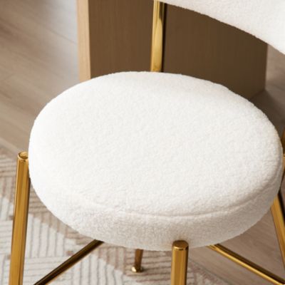 Modern teddy fabric bar stools - Stylish island seating