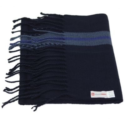 Men's Scarf Soft Knit Winter Scarves Plaid Striped or Solid Neck Covering Long Warm Stylish
