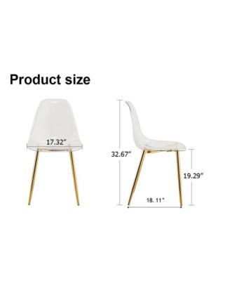 Modern Transparent Dining Chair Set