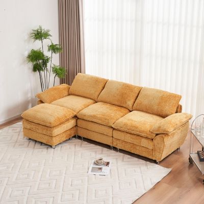 Streamdale Furniture Modern Yellow Sofa Set with Ottoman - Macy's
