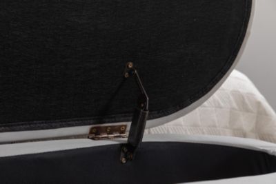 Velvet Storage Bench with Wood Legs