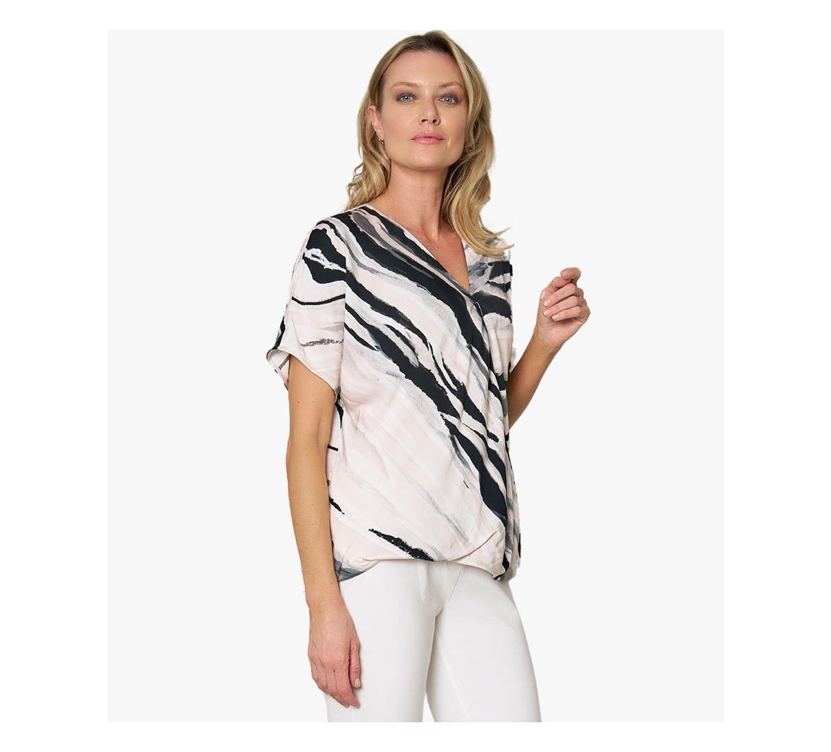 Stella Carakasi Women's V-Neck EcoVero Cross Front Blouse