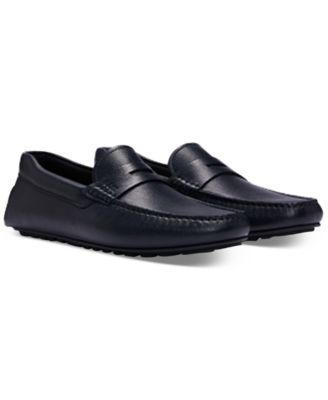 Boss Noel Grainy Leather Moccasin Driving Loafers