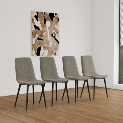 Modern upholstered dining chairs, set of 4