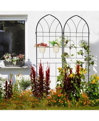 Metal Garden Trellis 78.7" X 19.7" for Climbing Plants