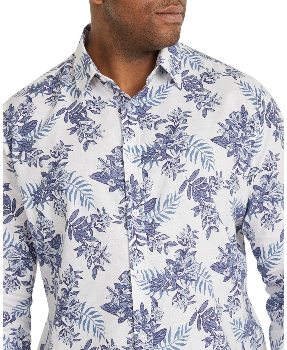 Johnny Bigg Big & Tall Mykonos Linen Blend Shirt