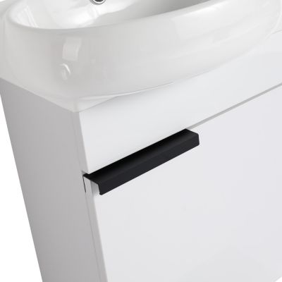 Soft Close Doors Bathroom Vanity With Sink, 16 Inch For Small Bathroom