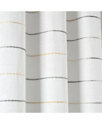 Ombre Stripe Yarn Dyed Cotton Window Curtain Panels