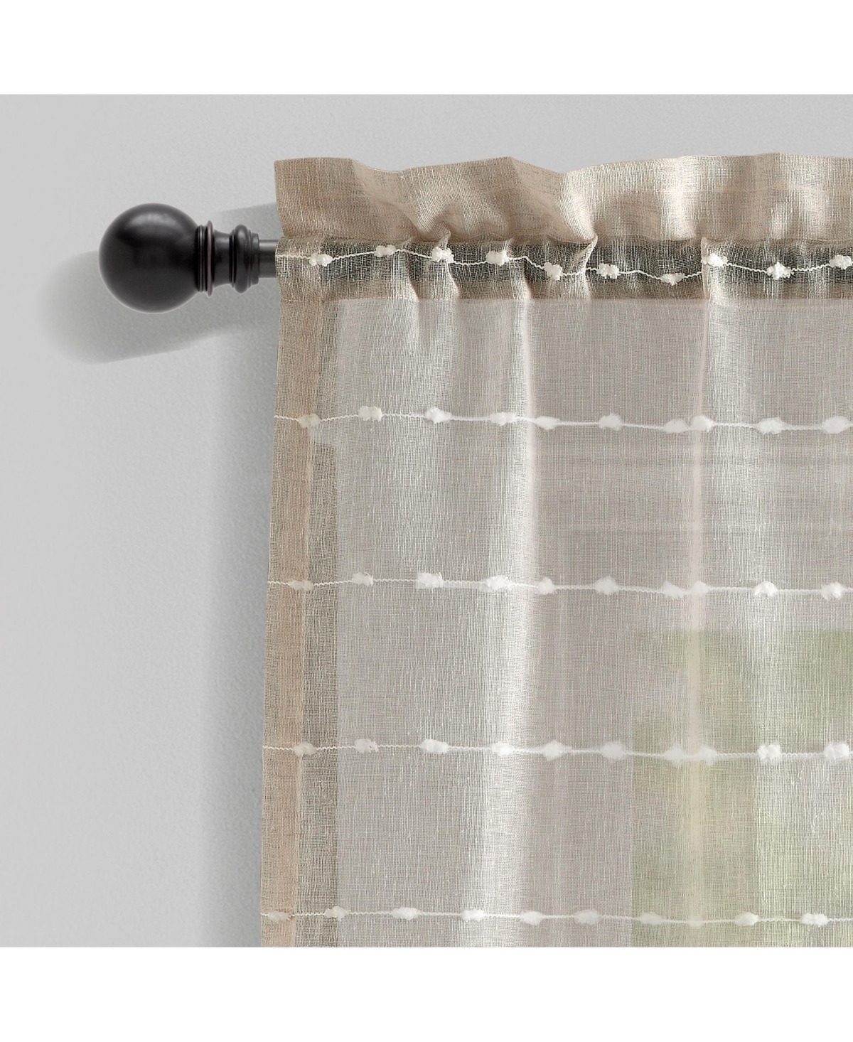 Lush Decor Farmhouse Textured Sheer Valance