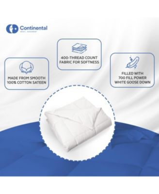 700 Fill Power Summer White down European Comforter, Full