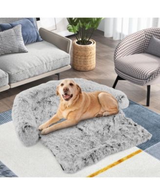 Plush Calming Dog Bed with Anti-Slip Bottom, Couch-Style for Comfortable Rest