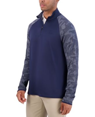 Camo Jacquard Sleeve Quarter Zip