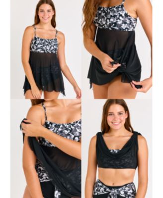 Plus Size Calysa 3in1 Adjustable Strap Tankini Swim Top