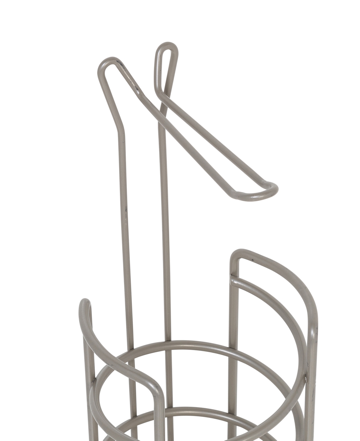 Honey Can Do Steel Toilet Paper Holder With Pole In Satin Nickel