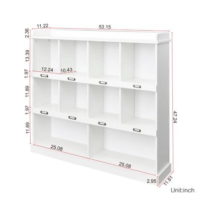 cubbyhole storage 10-Shelf Bookcase