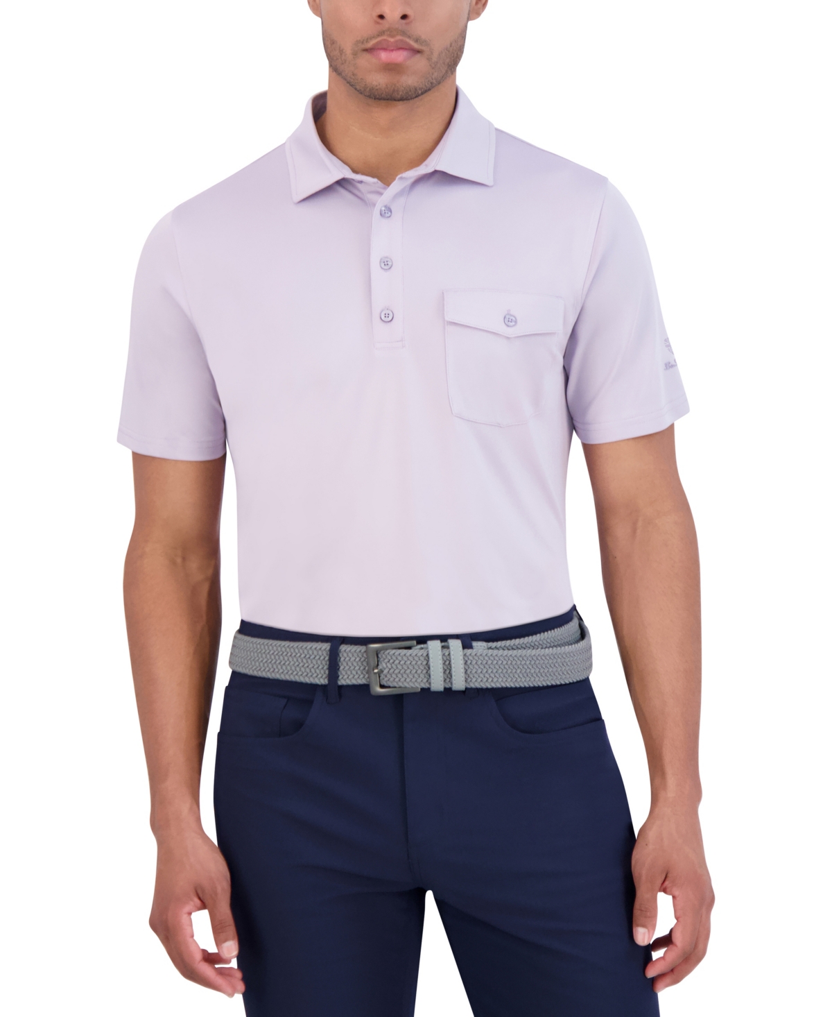 Ben Sherman Solid Tech Pique Sports Fit Pocket Polo In Black