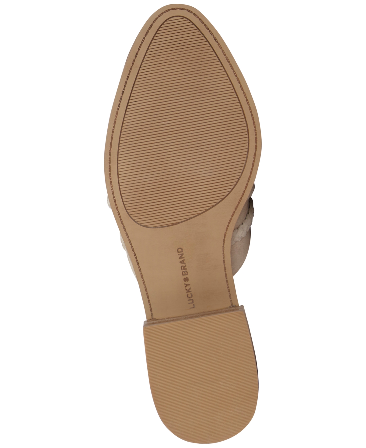 Lucky Brand Women's Marisole Braided Block-Heel Clog Mules -Cobblest Nubuck