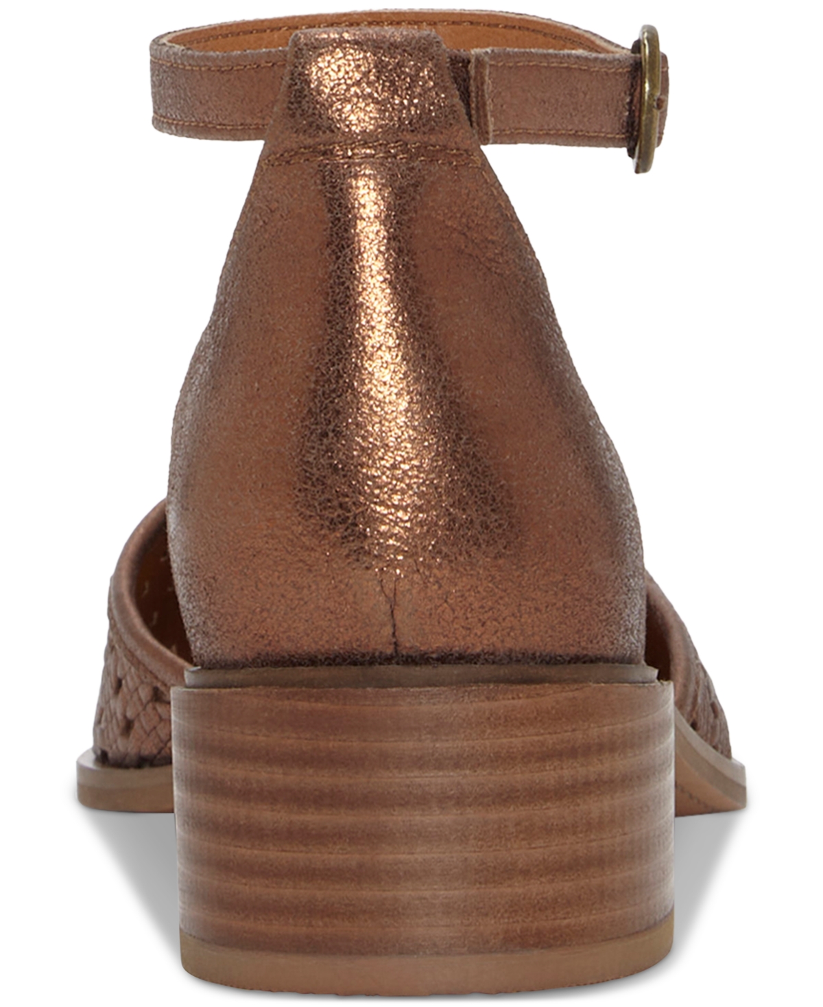 Lucky Brand Women's Maliya Crochet Woven Two-Piece Ankle-Strap Block-Heel Pumps