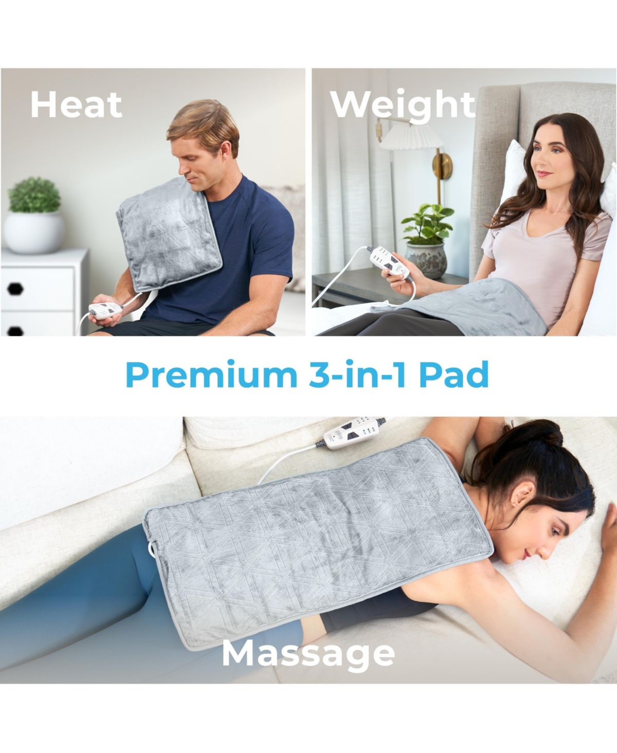 Pure Enrichment WeightedWarmth 3-in-1 Heating Pad