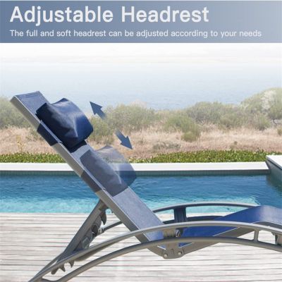 Streamdale Blue Outdoor Chaise Lounge Set - 2 Chairs