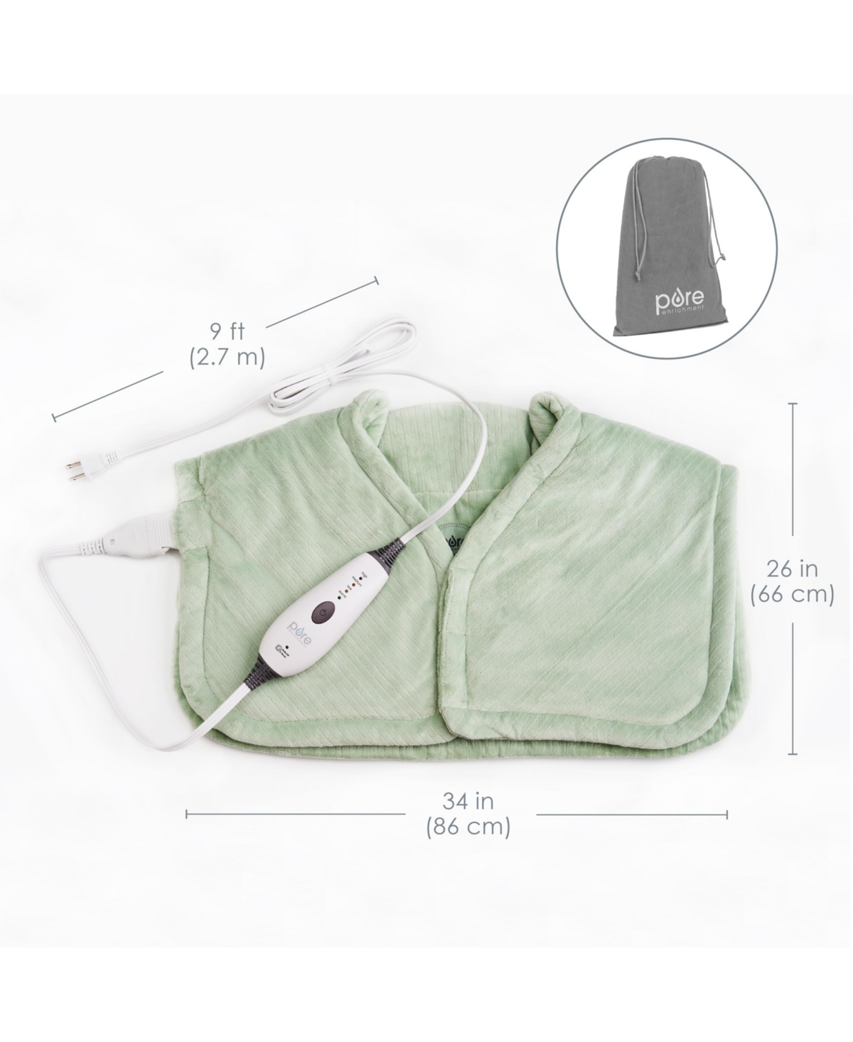 Pure Enrichment Weightedwarmth Weighted Neck And Shoulder Heating Pad In Mint