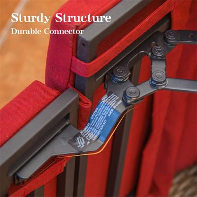 All-Weather Wicker Recliner with Red Cushion (1 Chair)