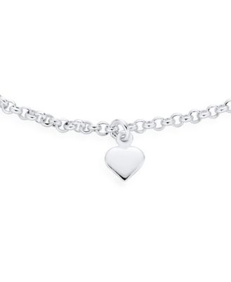 Love Multi Dangling 7 Hearts Charms Anklet Ankle Bracelet Sterling Silver Adjustable 9 To 10 Inch With Extender