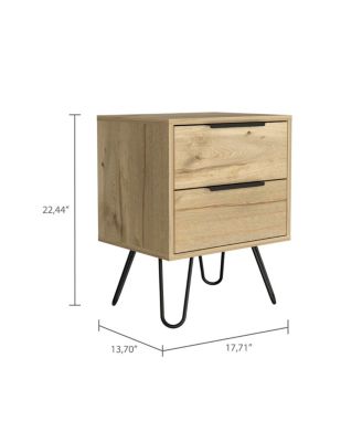 Augusta 2 Nightstand, Four Legs, Two Drawers