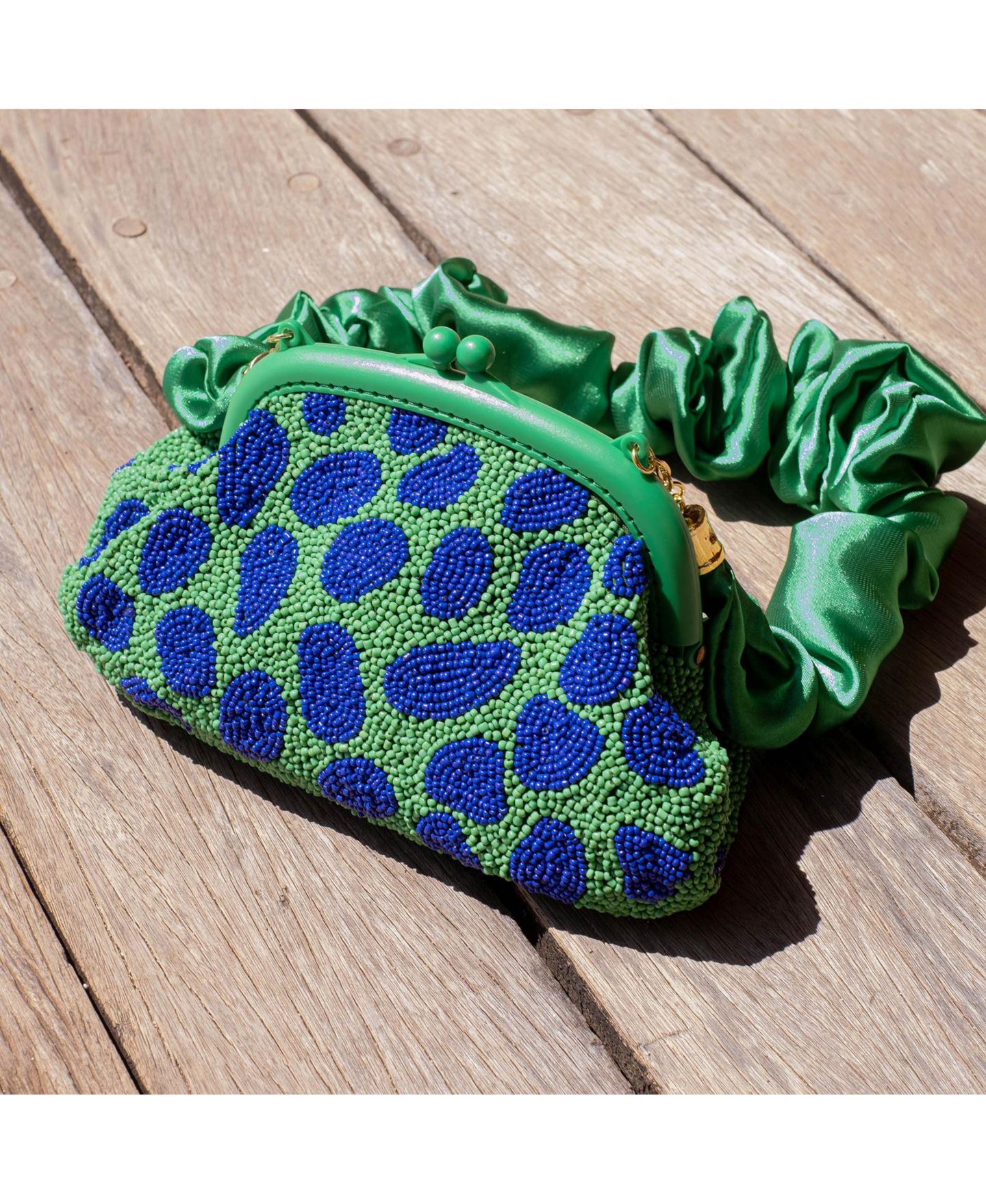Женский клатч Brunna.co Arnoldi Hand-beaded Clutch In, цвет: Зелёный — фото 4