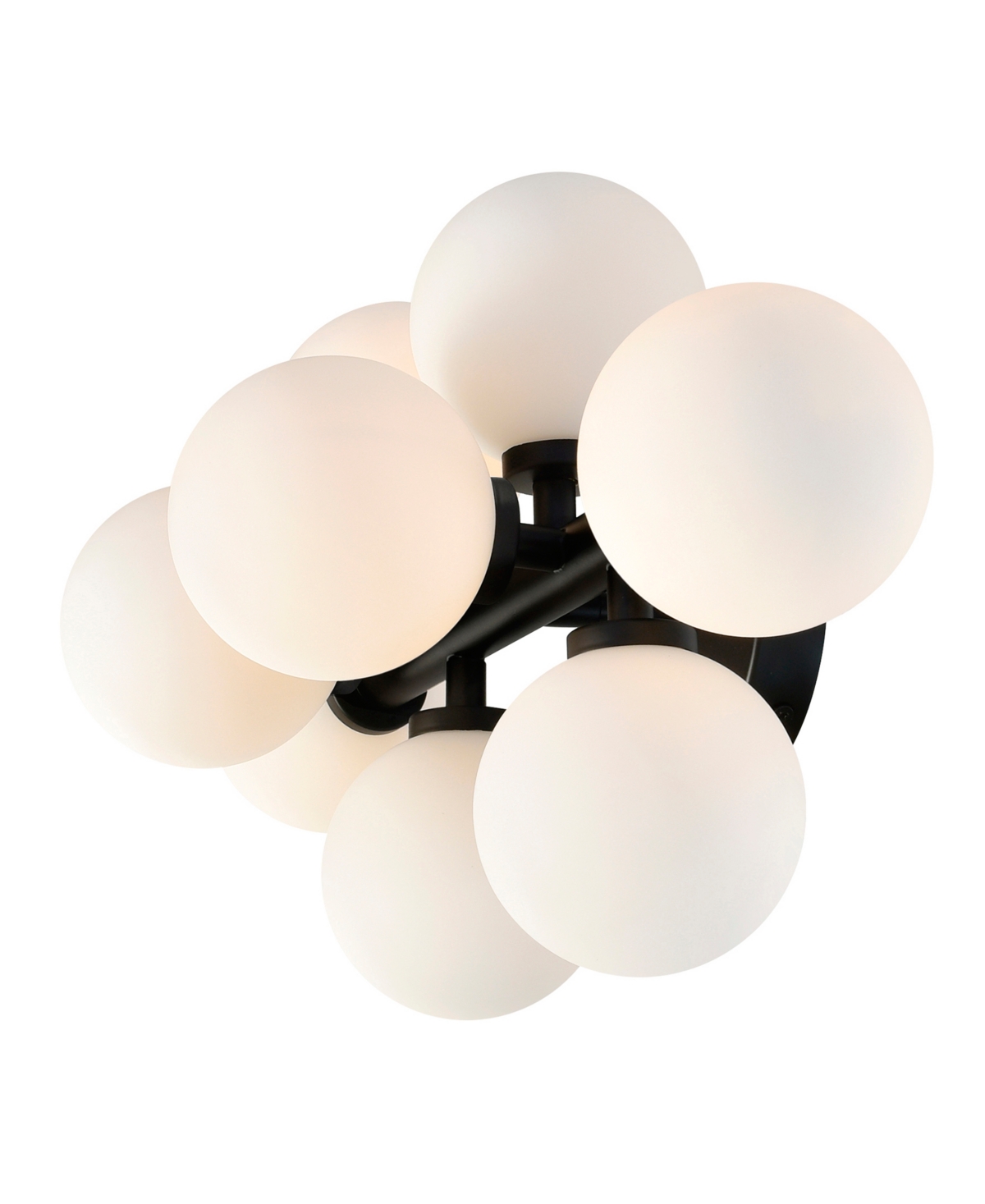 Shop Cwi Lighting 12" Metal Arya 8 Light Wall Sconce In Black