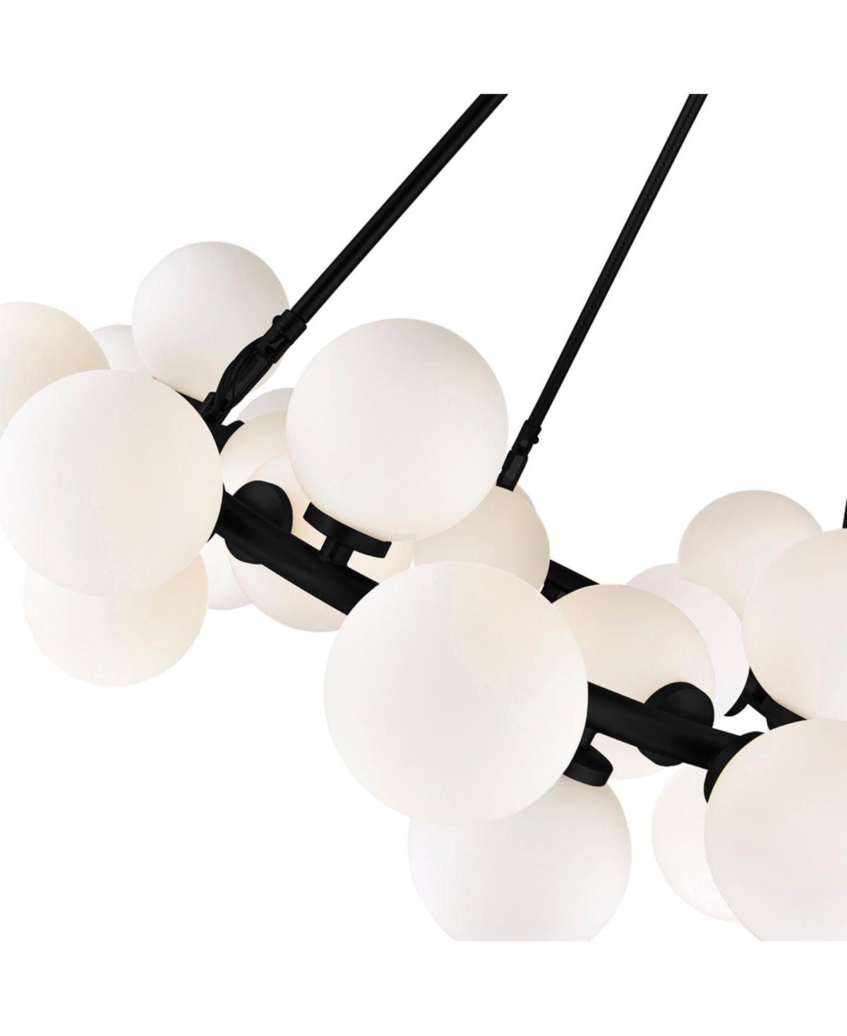 Shop Cwi Lighting 26" Metal Arya 25 Light Chandelier In Black