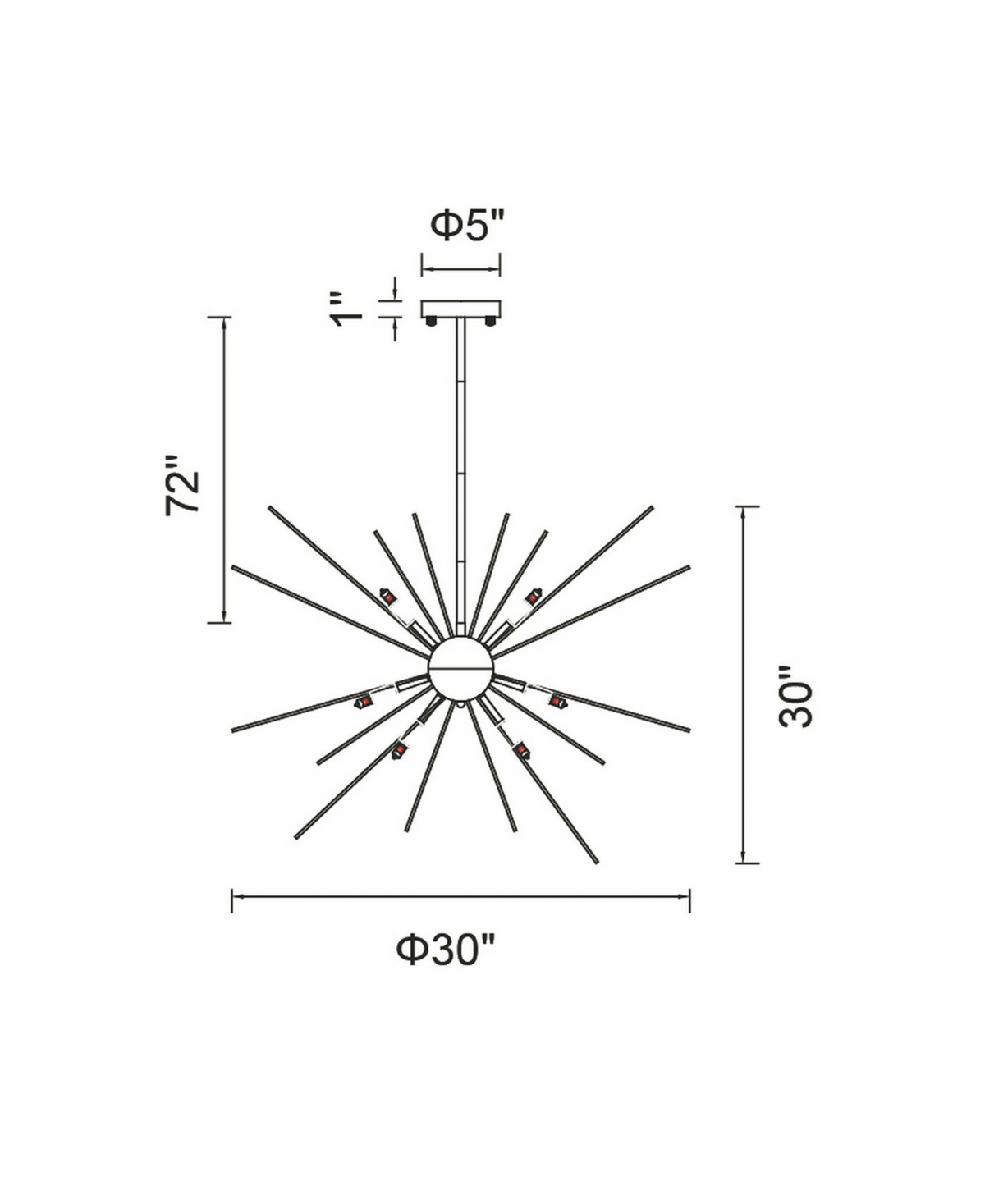 Shop Cwi Lighting 30" Metal Savannah 9 Light Chandelier In Black