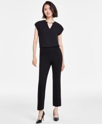 Anne Klein - Women's Hollywood-Waist Pull-On Ankle Pants