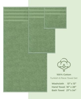Edison 100% Cotton Luxury 6-Piece Towel Set