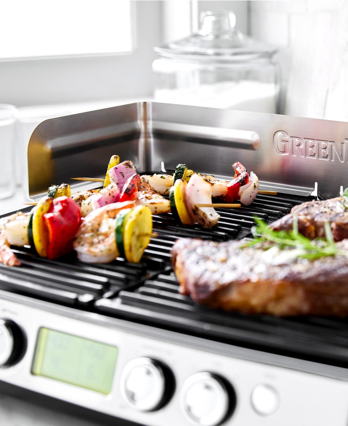 Greenpan Elite Xl Smoke-less Grill Griddle In Black