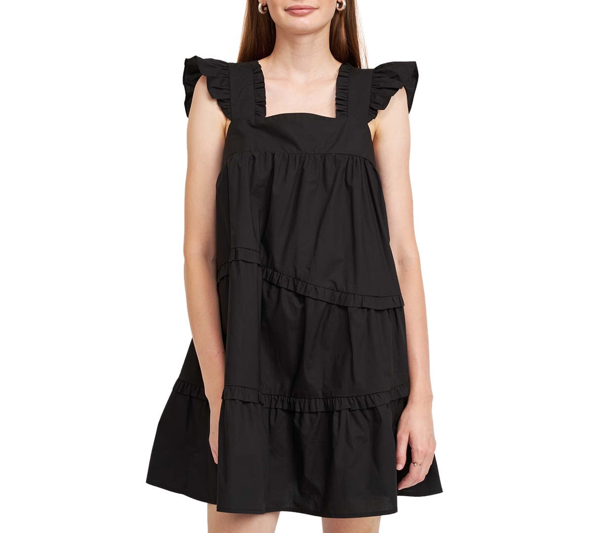 En Saison Women's Byblos Tiered Mini Dress In Black