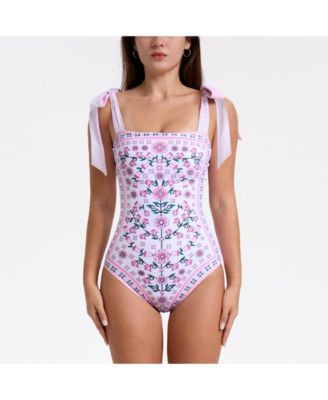 Women's Pink Bloom One-Piece Swimsuit