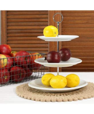 Porcelain 3-Tier Dessert Serving Stand