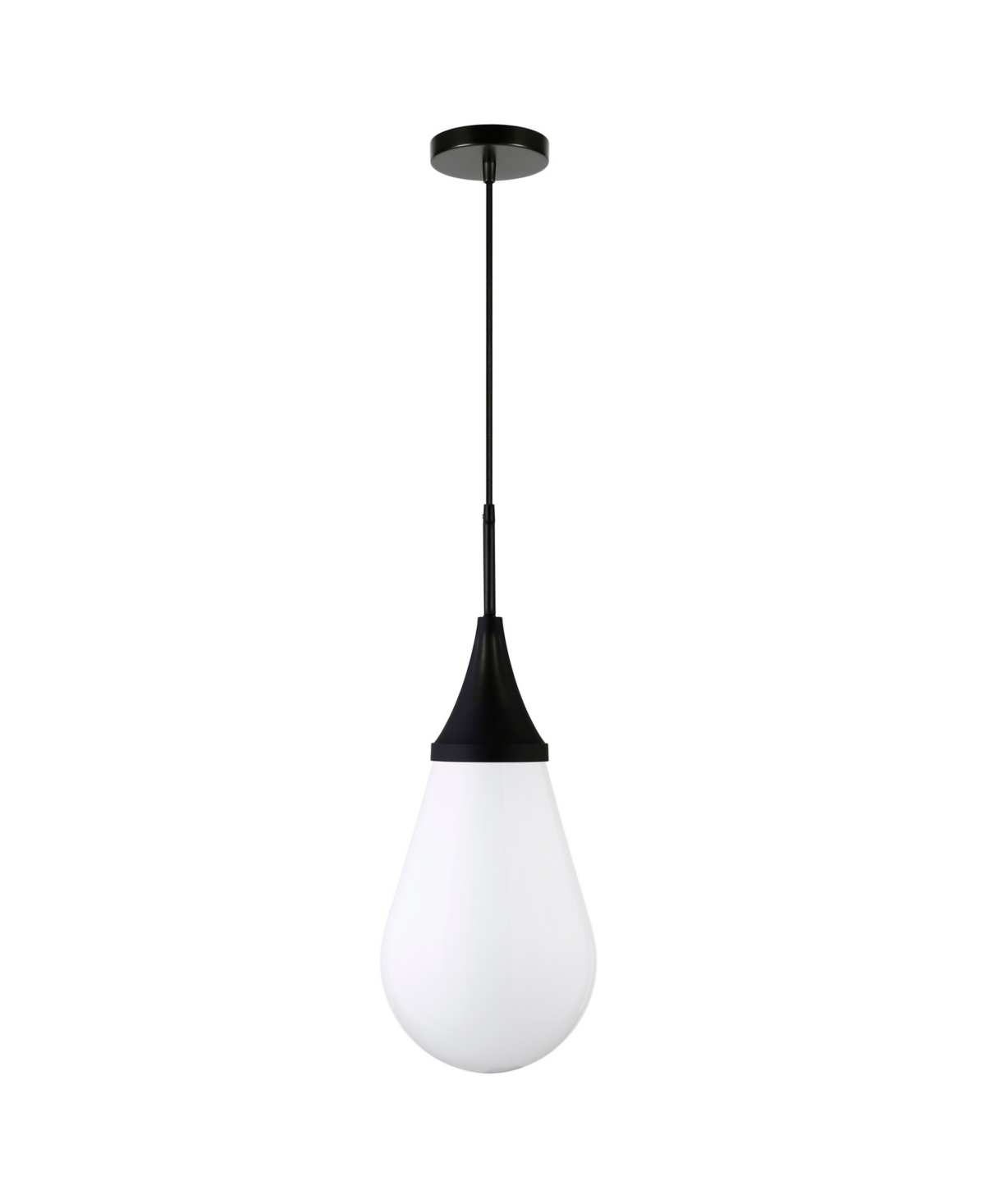 Hudson & Canal Ambrose 8.63" Wide Pendant With Glass Shade In Blackened Bronze