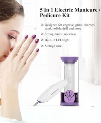 Electric Cordless Manicure Pedicure Nail File Set