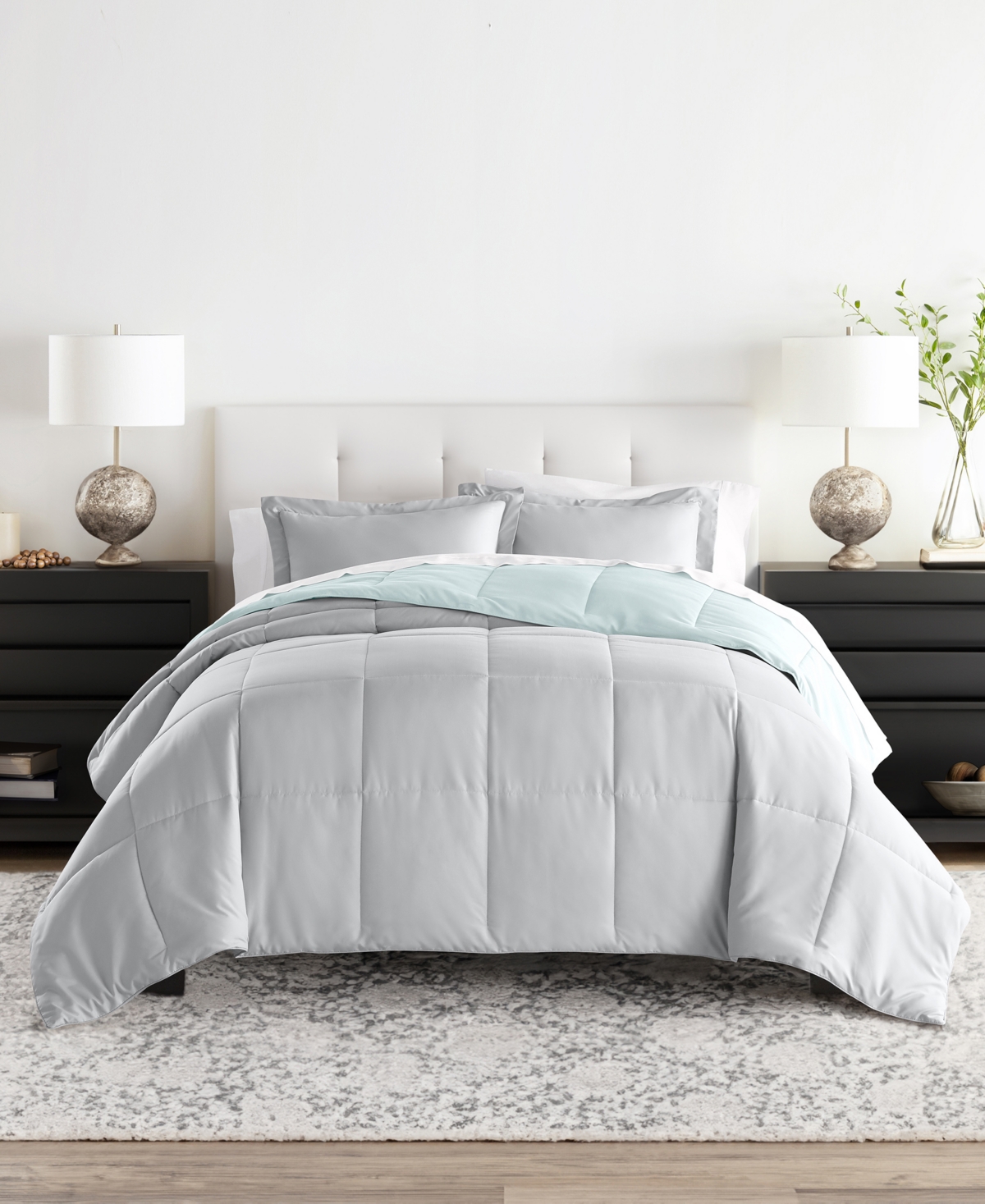 ienjoy Home All Season Lightweight Down Alternative Reversible 3-Pc. Comforter Set,