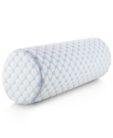 Nestl Memory Foam Neck Roll Bolster Pillow With Cooling Cover, Extra Firm - Blue