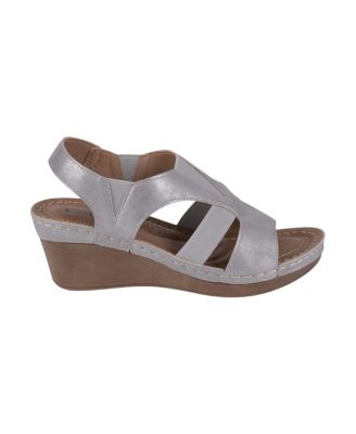 Women's Banks Cut Out Slingback Wedge Sandals