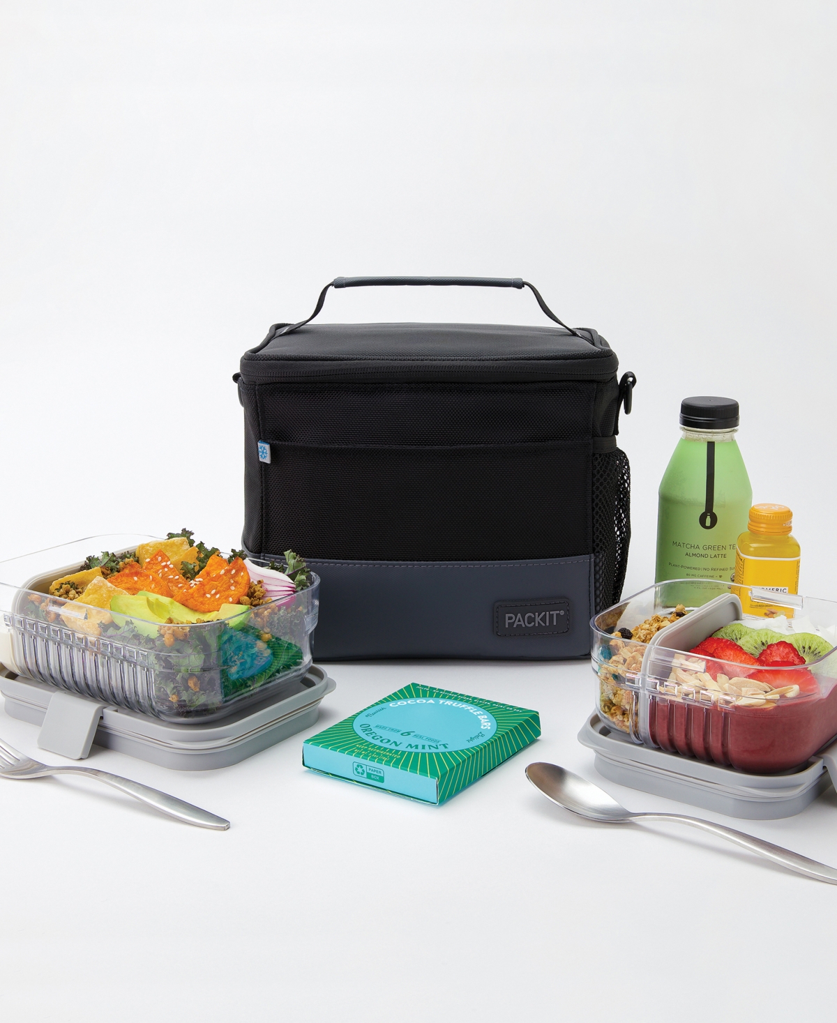 Pack It Freezable Lunch Pail In Black,grey