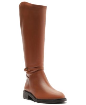 Women's Mckenna Low Block Wide Calf Leather Boots