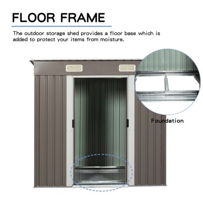 Streamdale 6FT X 4FT Outdoor Metal Storage Shed