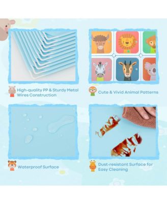 12-Cube Kids Wardrobe Baby Dresser Bedroom Armoire Clothes Hanging Closet with Door