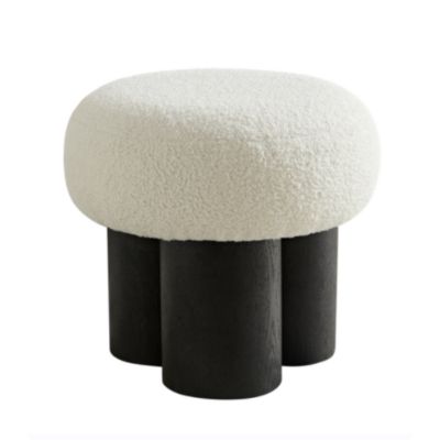 White Lamb Wool Seat, Barrel PVC Pipe With Black Ash Willow