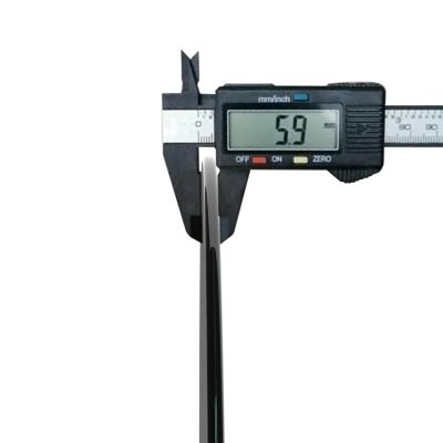 36" Tempered Glass Tabletop, 1/4" Thick, Black, Polished Edge